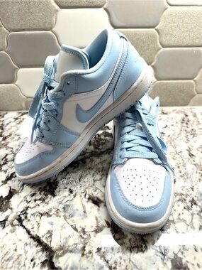Air Jordan Low-Top Sneakers in Ice Blue